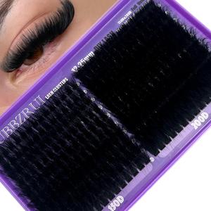Fluffy Lash CLusters 12-25mm Long Cat Eye D Curl 280PCS Cluster Volume Eyelash Extensions 150D+200D Individual Lashes Thick DIY Lash Extesnion