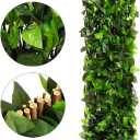 DOEWORKS Expandable Fence Privacy Screen for Balcony Patio Outdoor, 2PCS Faux Ivy Fencing Panel for Backdrop Garden Backyard Home Decorations