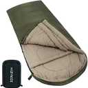 HiZYNICE Cold Weather Sleeping Bag 100% Cotton Flannel XXL for Adults Big and Tall,Free Compression Sack