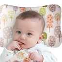 Soft Hypoallergenic Baby Head & Neck Support Organic Cotton Cover Machine Washable (Lime Tree)