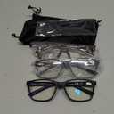 JJWELL 3 Pack Reading Glasses for Men Blue Light Blocking with Spring Hinge, Anti Eyestrain/Dryness/UV Large Wide Square Readers for Men, Two Tone Computer Reader Glasses Eyeglass(2.5 Strength)