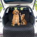 SUV Cargo Liner for Dogs Car Seat Cover Waterproof Scratchproof Cargo Cover for SUVs Sedans Vans with Bumper Flap Protector, Non-Slip, Universal Fit Car Seat Protector, Black