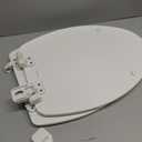 Mayfair Linden Slow Close Toilet Seat, Non Slip Heavy Duty Wood, Easy Install, Elongated, White
