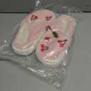 Cherry Slippers For Women Men Cozy Winter Warm Fuzzy Slippers House Slides Shoes Non Slip Cozy Home Bedroom Shoe (Pink)