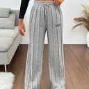 SOLY HUX Women's Drawstring Elastic Waist Sweatpants Baggy Straight Leg Casual Pants Solid Grey Small