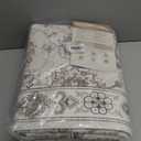 Washable Area Rug 5x7 for Living Room & Bedroom, Large Neutral Floral Rugs, Soft & Non Slip, Low Pile Wool Carpets for Indoor Under Table Dining Home Office Nursery Playroom, Beige