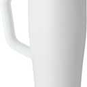 Ice Shaker 40 oz Tumbler with Handle and Straw | 40oz White | Cold for 30+ Hours | 2-in-1 Tumbler Shaker Bottle | Odor-Free 40 ounce Bottle for Water, Protein Shakes, Smoothies, Cocktails