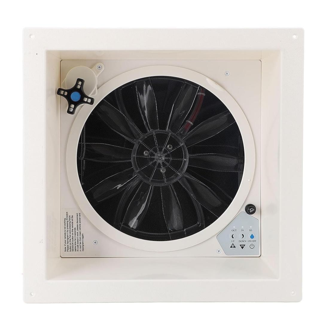 RV Roof Vent Fan 12V Automatic Remote Control Dual Mode Air Ventilation Ceiling Fan for Boat Yacht Motorhomes Buses