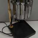 Candle Warmer Lamp with Timer, Dimmable Electric Candle Wamer Adjustable Height, Gifts for Women Mom, Glass Modern Candles Melter Lamp, Black