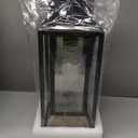 14" Outdoor Wall Light Fixtures Waterproofed Exterior Lantern W/Sturdy Rectangular Double Cage In Satin Black&Clear Tempered Glass,Sconce Mounted For House Patio,Front door,Porch,Garage Lighting 2Pack