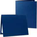 Plain Blue Certificate Folders - Pack of 10, Linen Cover 80 lb. Stock, Folded, Die-Cut Corners, for Office, Business Awards, Graduation, School Diploma Holder, 9-1/2" x 12