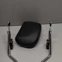 AUFER Detachable Backrest Sissy Bar Upright Passenger Backrest With Back Rest Pad Compatible With For Touring Road King Street Glide Electra Glide Road Glide FLHR FLHX FLHT FLTR 2009-2025Chrome