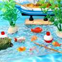 3 x Simplepolymer 36PCS Fishing Cake Topper Decorations Set Fisherman Themed Decoration Gone Fishing Cake Topper with Sea Bass for Fishermen Fish Themed Party Supplies