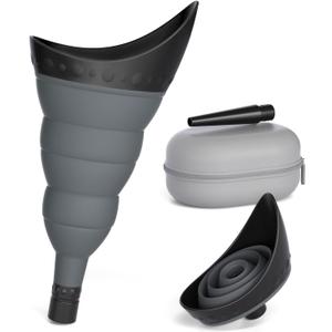 TRIPTIPS Pee Conch Foldable Female Urinal Device Portable Urinal for Women Pee Funnel for Women Travel, She Pee Cup for Women Stand to Pee Womens Urinal Funnel with Tube Case