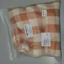 Checkered Fall Tablecloth Rectangle Cotton Linen Gingham Table Cloth with Tassel Washable Wrinkle Free Heavy Duty Buffalo Plaid Table Cover for Dining/Party/Picnic (Orange, 55" x 70" (Rectangular))