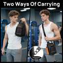 YOREPEK Insulated Magnetic Gym Bag, Small Gym Bag with Phone & Pouch for Air Tag, Crossbody Water-Resistant Bottle Carrier with Adjustable Strap for Work, Gym, Sports