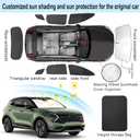 8PCS Windshield Sun Shade Custom Fit for 2023 2024 2025 2026 Kia Sportage NQ5 Accessories Foldable Sunshade Side Rear Window Shade Cover Full Set Privacy Protection Keeps Car Cool