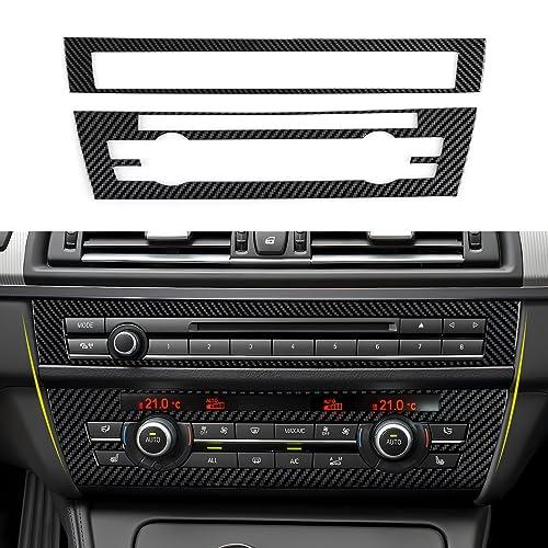 Car CD Panel Trim Carbon Color ABS Sticker Decal Cover Compatible with BMW 5 Series F10 F11 2011 2012 2013 2014 2015 2016 Accessories
