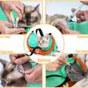 AWOOF Cat Grooming Bag Adjustable Cat Bathing Bag Anti Scratch Bite Restraint Bag Cat Sling Bag Durable Mesh Cat Shower Bag for Small Medium Large Cats Nail Trimming Ear Cleaning Medicine Taking