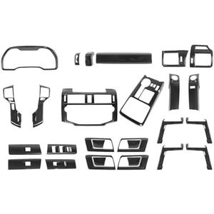 Voodonala for Toyota 4Runner 2010-2019 Center Console Dash Panel Kits Compatible with Toyota 4Runner 2010-2019(Carbon Fiber Black,28pcs)