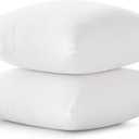 Oubonun 22 x 22 Throw Pillow Inserts - Soft, Plush & Decorative Down Alternative Pillows for Couch Sofa Bed, Machine Washable - White, Pack of 2