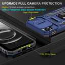 for iPhone 16E Case with 2 Screen Protectors,Built-in Slide Camera Cover,for 16EPhone Case with 360Rotation Stand Ring,Shockproof Anti-Scratch Military-Grade Drop Heavy Duty Protection Blue