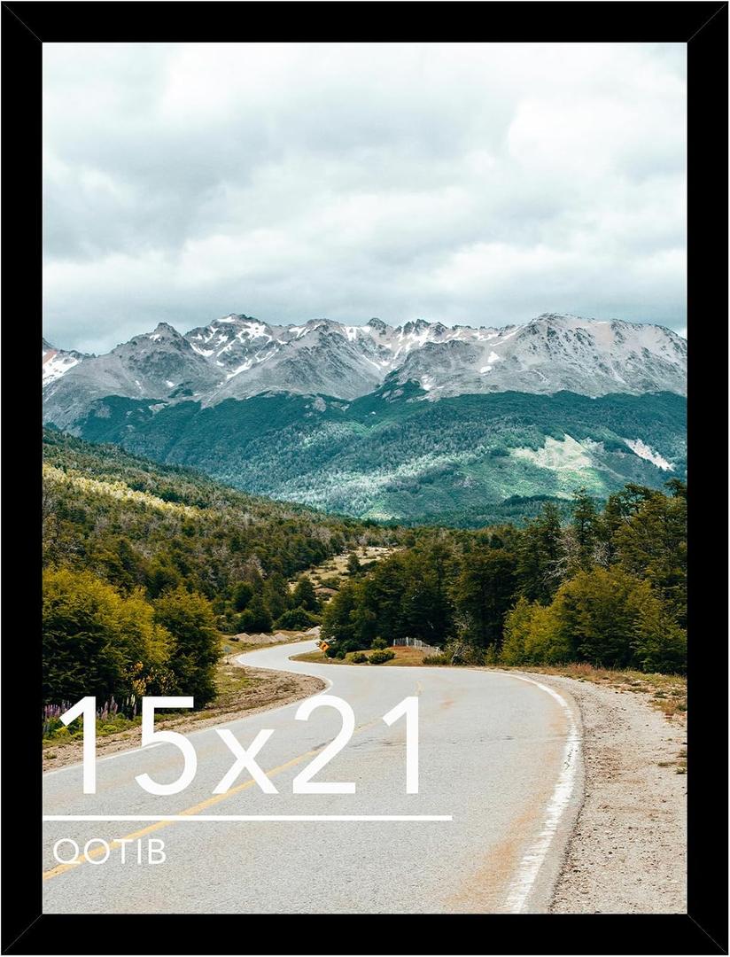 Wood 15x21 Picture Frame Black for Wall Hanging, 15 x 21 Frame Photo Frame for Wall Horizontally or Vertically, Black, 1 Pack