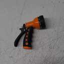 Dramm Revolver Heavy Duty 9 Pattern Quick Click Adjustable Garden Hose Spray Nozzle with Trigger Style Handle, for your Car, Boat, Deck, Sidewalk, Flowers and Young Trees, Orange
