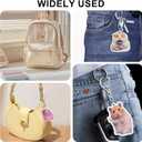 3 x 6 Pcs Cute Animal Keychain Set Cute Hamster Meme Keychains - Funny Hamster Ornaments for Bags/Purse Accessories, Kawaii Charm Funny Keychain (Animal-Themed Keychains)