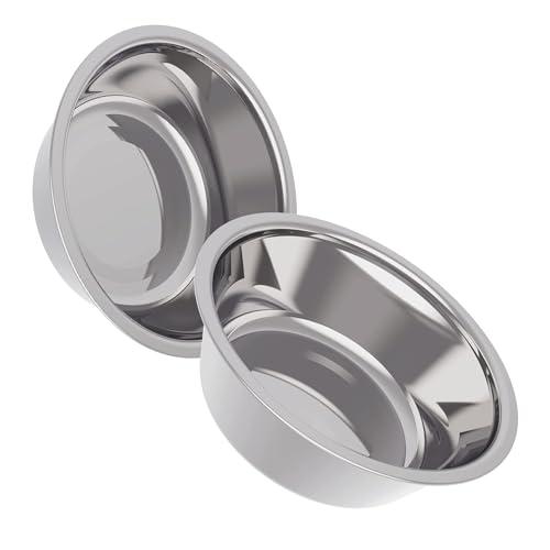 AVERYDAY 24oz Stainless Steel Dog Bowls Set, 2 Pack for Replacement Dogs Bowl Stand, 3 Cups Metal Dog Bowls, 6 Inch Small Medium Dogs Water Bowl for Raised Feeder with Opening 6.38-6.57''