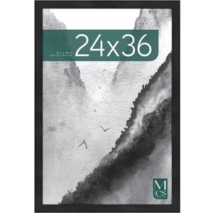 MCS Museum Poster Frame 24" X 36" Medium Oak Woodgrain, Vertical & Horizontal Wall Hanging Large Picture Frame for Photos, Posters & Art Prints (1-Pack)