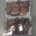 Monarch Butterfly Decorations, 24Pcs 3D Halloween Butterfly Wall Decor, 3 Size Orange Realistic Fake Butterflies for Home Wall Bedroom Craft Wedding Decoration Day of The Dead Party Favor