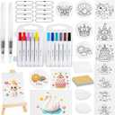 RUBOAOA Princess Magic Foam Texture Painting Kit, 3D Puffy Paint Craft Set
