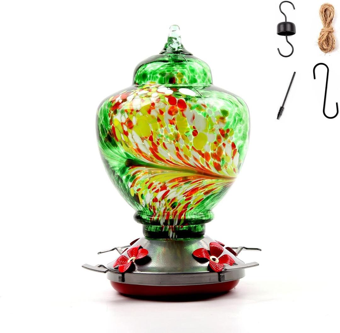Hummingbird Feeder for Garden Large Capacity with Bee Guards, Durable & Weather-Resistant, Perfect for Attracting Hummingbirds(F) (1) Hummingbird Feeder for Garden Large Capacity with Bee Guards, Durable & Weather-Resistant, Perfect for Attracting Hummingbirds(F) (1)