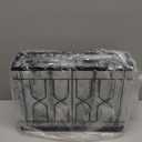 Bekith 2 Pack Cabinet Door Organizer with Double Towel Bar, Over The Cabinet Door Organizer and Storage for Cutting Board, Baking Sheet, Plastic Wrap, Black