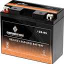 CB CHROMEBATTERY YTX12B-BS Maintenance-Free, 175 CCA, 12V 10Ah Battery Replacement for ATV, Motorcycle, Jet Skis, Scooter, UTV, and More - Nut and Bolt (T3) Terminal