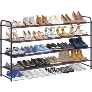 KIMBORA 4 Tier Long Shoe Rack for Closet