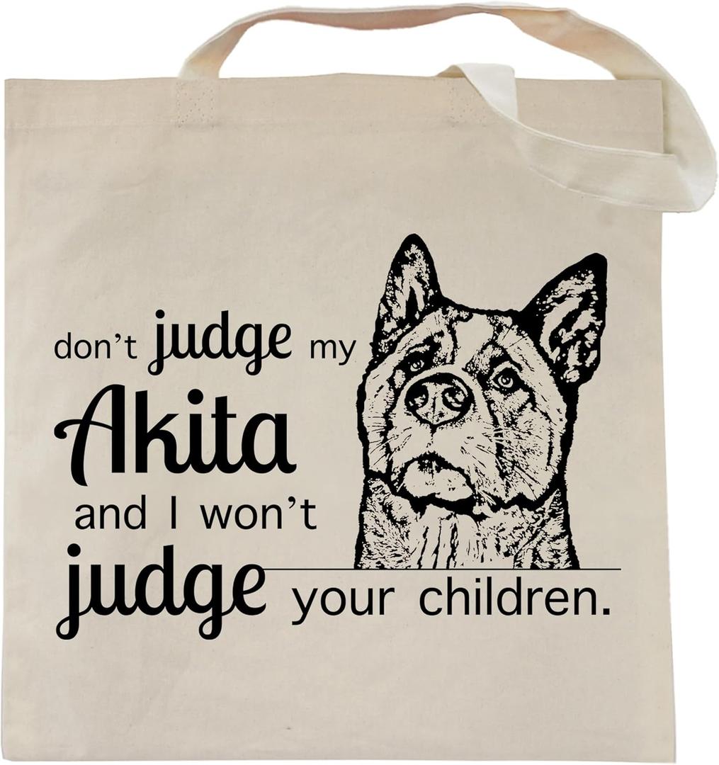 Pet Studio Art Don't Judge My Dog Tote Bag