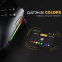 ManbaOne Interactive Screen Wireless Gaming Controller for PC/Switch/Switch 2/iOS/Android,Hall Effect Stick & Trigger,RGB Lighting,Remappable Buttons,1800mAh with Charging Dock (Black)