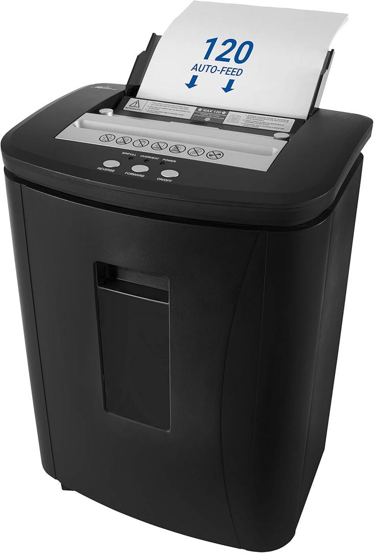 Royal Sovereign 120 Sheet Auto-Feed, Cross-Cut Shredder (RAF-C120), 20.9" x 14.2" x 10"