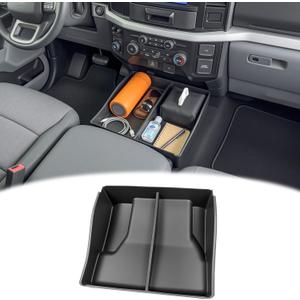 Bench Seat Floor Organizer Compatible 2015-2026 Ford F150&20172026 F250 F350 F450 Under Seat Storage Box Center Console Organizer Bin for F150 Accessories(F150 F250 Jump Seat)