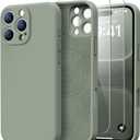 5 x for iPhone 16 Pro Max Case with 2 Screen Protectors - Compatible with Magsafe - Upgraded Camera Protection - Liquid Silicone Protective Phone Case 6.9" for Men, Women,Girls - Porcelain Blue