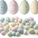 16 Pieces Easter Speckled Eggs Plastic Speckled Eggs Bowl and Vase Filler Faux Chicken Eggs for DIY Spring Displays and Easter Decorations (Cute Color)