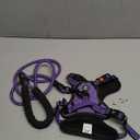 IVY&LANE No Pull Dog Harness for Small Dogs, Dog Vest Harness with Leash, Safety Belt and Storage Strap, Fully Adjustable Harness, 360 Reflective Strip, Soft Handle (Purple, Small)