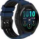 OVERSTEP 22mm Silicone Band Compatible for Garmin Vivoactive 4, Venu 3/2, Forerunner 265, 255, Samsung Gear S3 Frontire, Galaxy Watch 46mm/Watch 3 45mm Smart Watch, Replacement Quick Released Sport Watch Strap