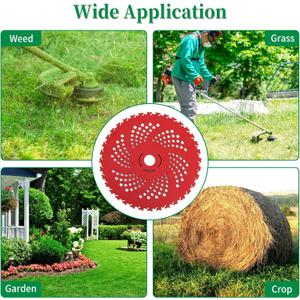 9" x 36T Carbide Tipped Brush Cutter Blades with Universal Adapter Kit, Compatible with Hu sqvarna/S tihl/E go, Weed Eater Trimmer Blades with Gloves for Brush Cutter, Trimmer & Weed Eater