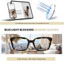 XVXV Reading Glasses for Women Men - Blue Light Blocking Readers Oversize Square Anti Glare with Spring Hinge(3Pack*Mix 4, 1.5X)