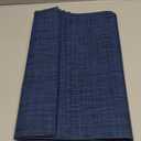 Vinyl Placemats Set of 8, PVC Woven Washable Non-Slip Table Mats, Heat Resistant Wrinkle Free Place Mats for Dining Table, Easy to Clean (8, Navy Blue)