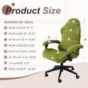 PATIKIL 1 Set Office Chair Cover, Desk Chair Cover Stretchable Universal Computer Seat Slipcover Large with Armrest Covers Zipper for Rolling Office Chairs Home Desk Seat, Green