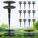 12PCS Metal Garden Hose Guide Spike, Hose Guides for Garden Heavy Duty, Cast Iron Garden Hose Guides for Outside, Rustproof Coated Hose Guide Stakes for Lawn & Yard, Plant & Flower Bed Protection